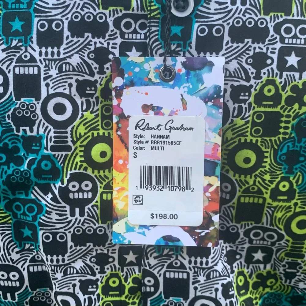 ROBERT GRAHAM Hannam Classic Long Sleeve Shirt | Small | NEW!! - Picture 7 of 14